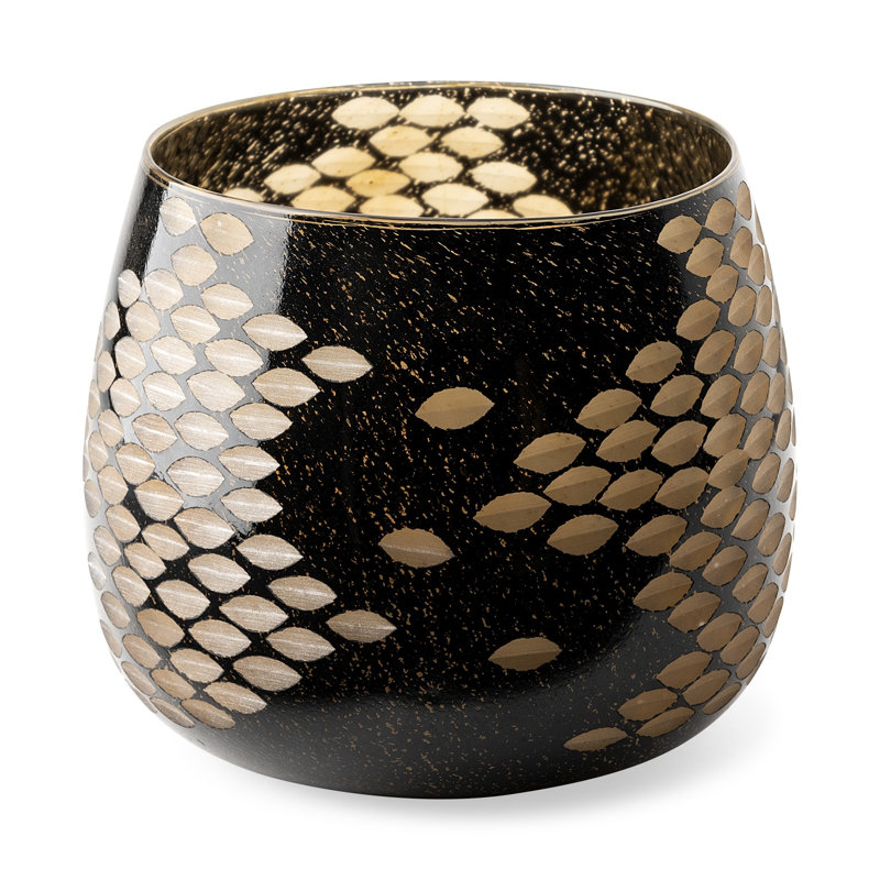 Vase de table en céramique brun, H 7,7 po x l 8, 5 po x p 8,9 po