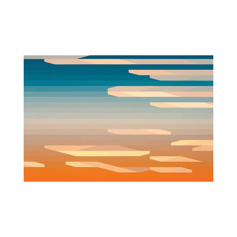 Blue And Orange Abyss - Wrapped Canvas Gallery-Wrapped Canvas Giclée, 66.04 cm H x 45.72 cm W x 1.91 cm D