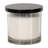Glass & Wax Scented Candle - Boho Design - 4" White & Black - Home & Office Decor.