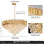 Modern 29 inch crystal pendant light with golden finish rose gold tube E14 Base (excluding bulb)