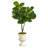 Fiddle Leaf Fig Artificial Tree in White Urn