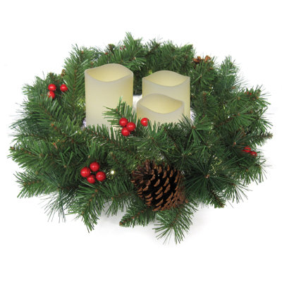 Unscented Flameless Candle with Metal Holder