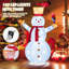Bonhomme de neige illuminé avec bras ondulé et torche