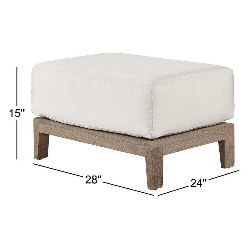 La Jolla Outdoor Teak Ottoman