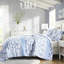 Literie à rayures florales pour lit simple / simple TG, microfibre, attaches intérieures, housse de couette lavable en microfibre pour TG-119384056
