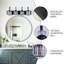 Applique murale moderne pour salle de bain 4 lumières E26 en cristal noir (longueur 31,5 po)