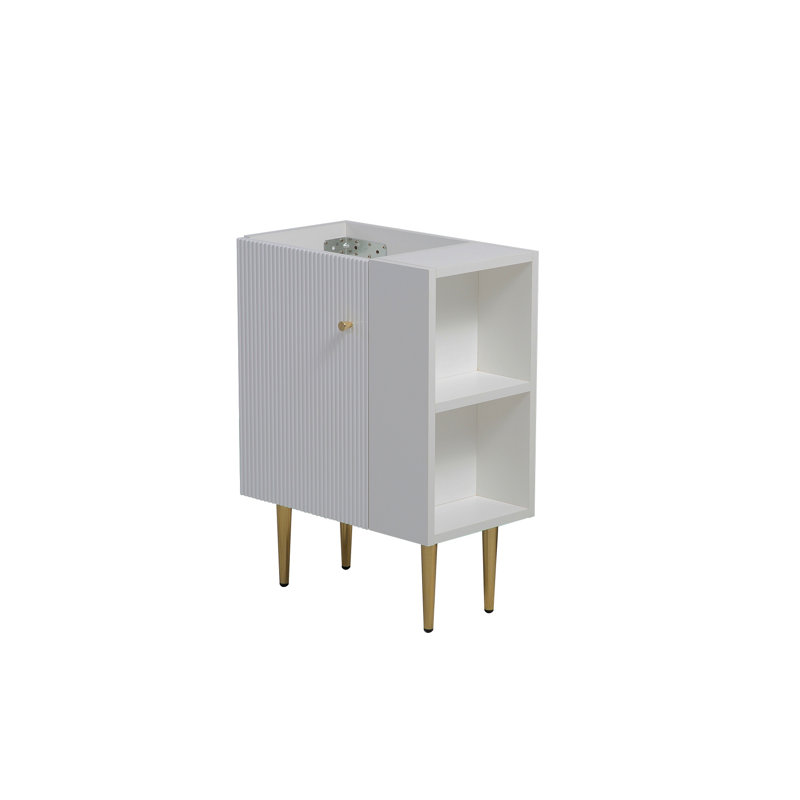 Base de meuble-lavabo 21,6 po seulement, tablette ouverte à droite, blanc GF-24V06-21WHR