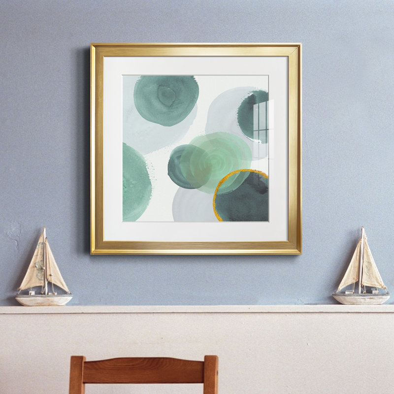 Ontario I - peinture encadrée, Doré, H 17,5 po x l 17,5 po x P 1,5 po