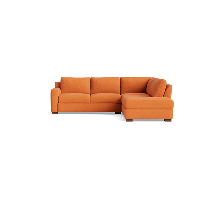 Catalina Sectional, Performance Weave - Carrot, Right Hand Facing