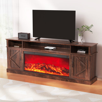 Tv Stand For Tvs Up To 85" With Fireplace Included