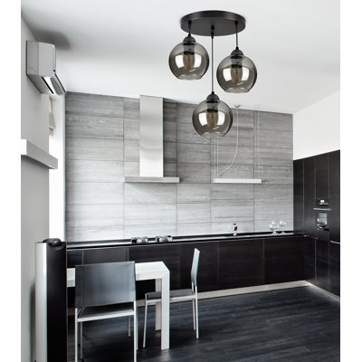 Cluster-Pendelleuchten-Set 3-flammig Cragmont