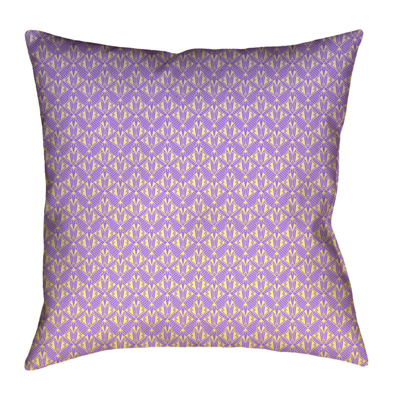 Coussin Katelyn Elizabeth, Simili suède, Mauve et jaune ombragé