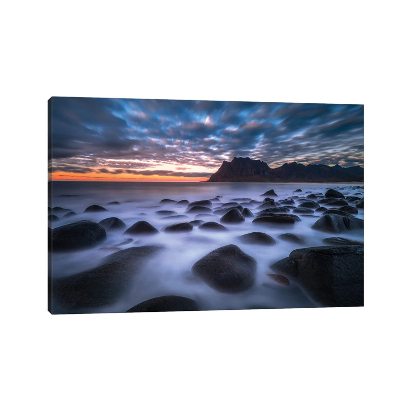 Uttakleiv Boulders by Lauri Lohi - Wrapped Canvas Print, 30.48 cm H x 45.72 cm W