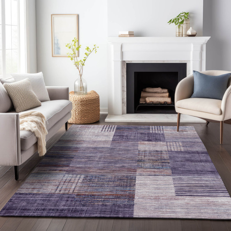 Tapis géométrique intérieur / extérieur lavable à la machine Jacinto ACN2149, Rectangulaire 8 pi x 10 pi