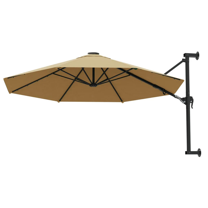 Parasol d'extérieur mural pour parasol, Taupe