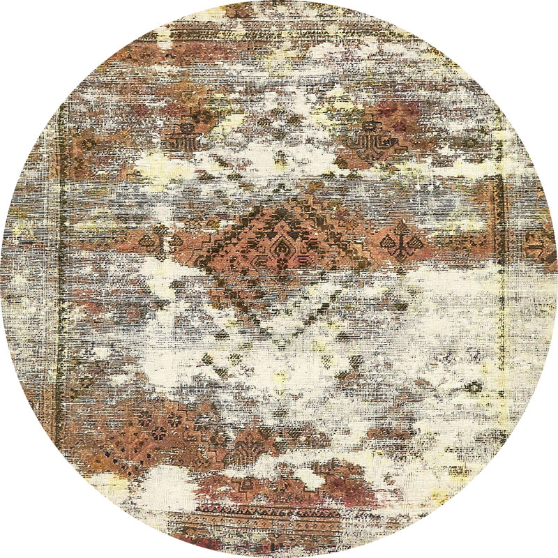 Abstract Indoor Rug, Round 4'