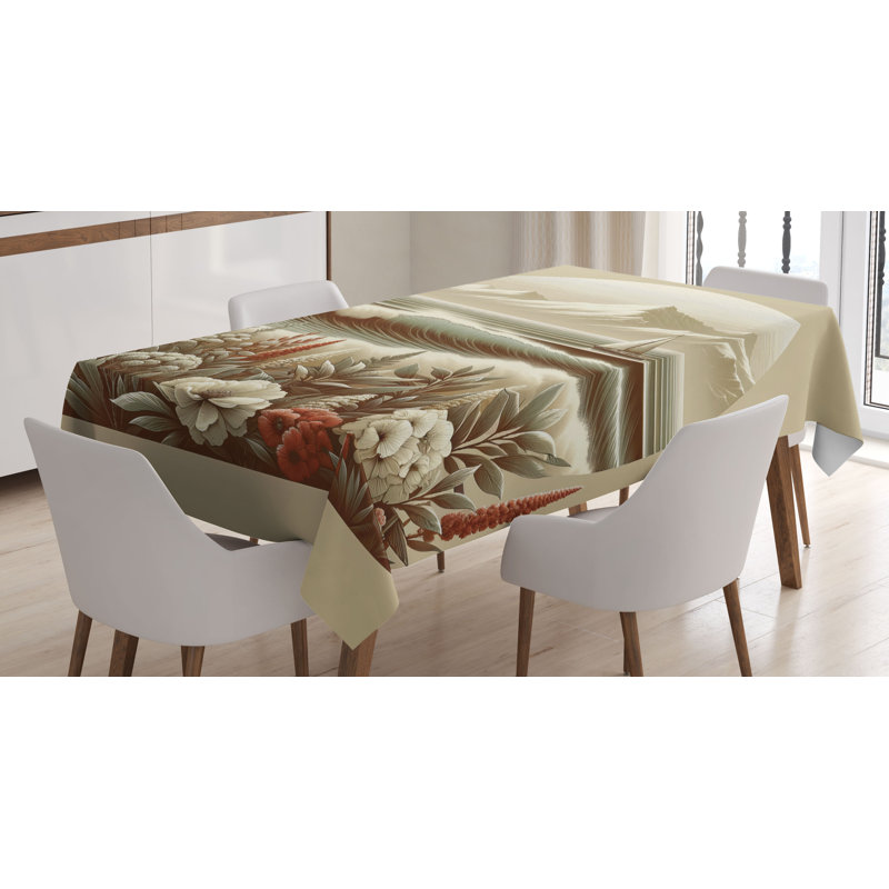Jaynell Rectangle No Pattern Microfiber Tablecloth, 70" Rectangle