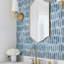 Midnight Tide Spire 10 in. x 13 in. Glossy Glass Mosaic Wall Tile