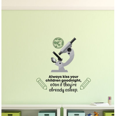 Goodnight Microscope Science Vinyl Wall Decal -  Design With Vinyl, Timmy 1638c