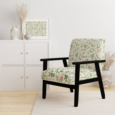 Chaise d'appoint French Country - Fauteuil de jardin avec lettres vertes