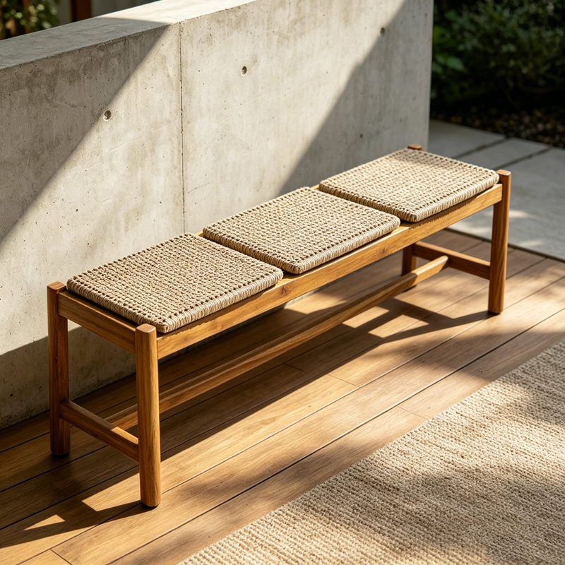 Banc de patio, Beige