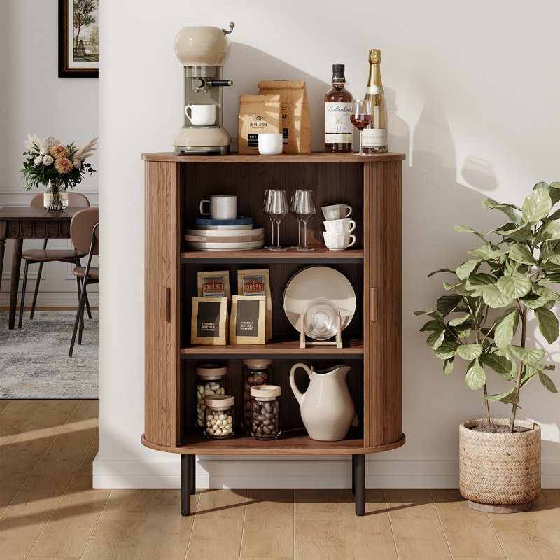 Armoire d'appoint 43,3 po avec portes tambour, Noyer