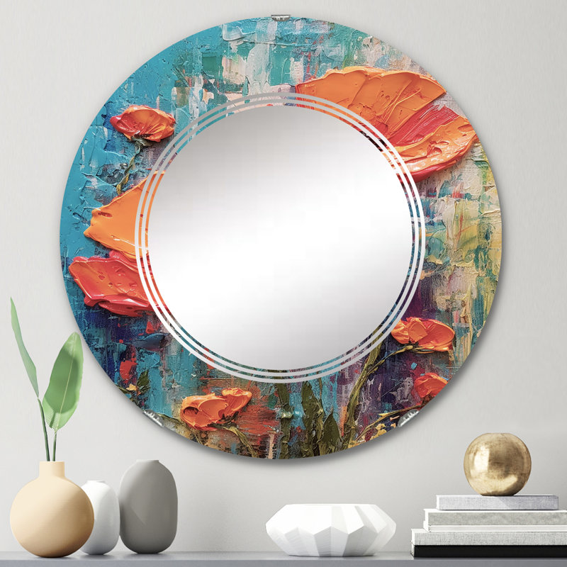 Miroir mural rond Oarsman, 24 po x 24 po