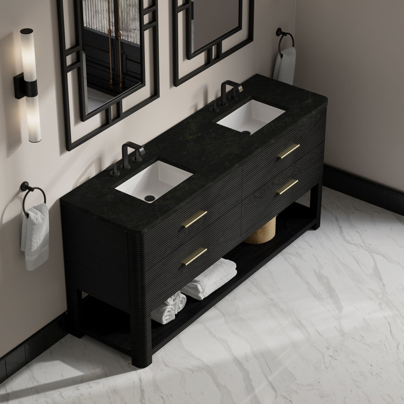 Lucian 72'' W Double Vanity, Phantome Eclos, 8" Widespread