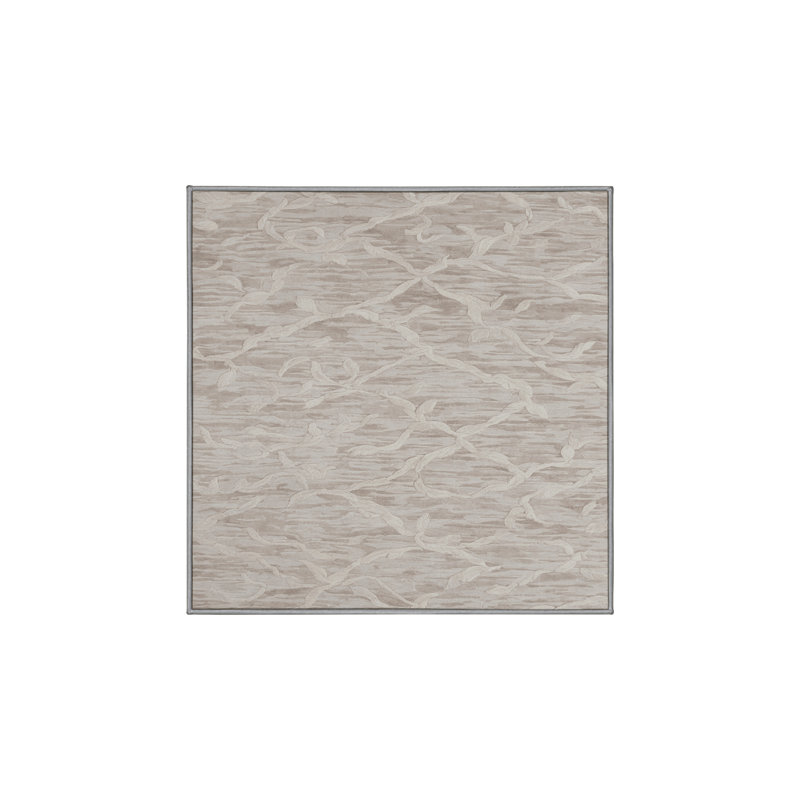 Tapis gris lavable à la machine, Carré 4 pi