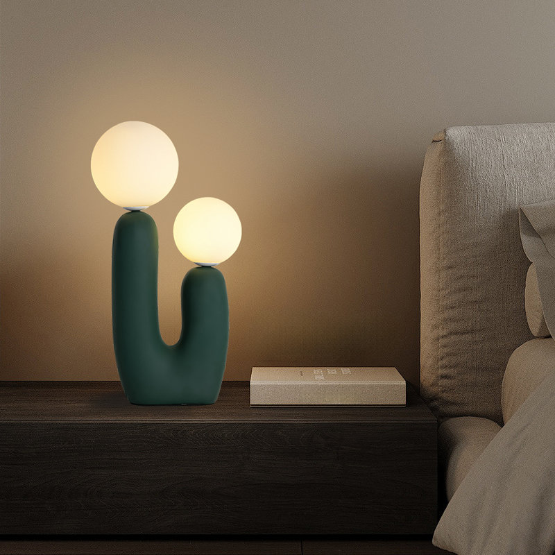 Lampe de table Blanca Cactus, Vert