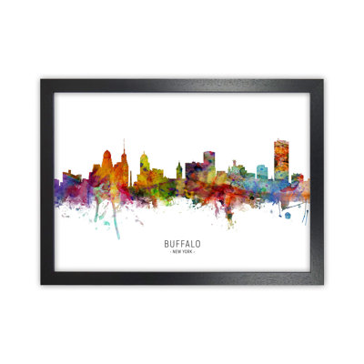 Buffalo New York Skyline by Michael Tompsett - Print