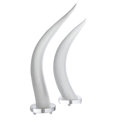 2 Piece Horns Sculpture Set