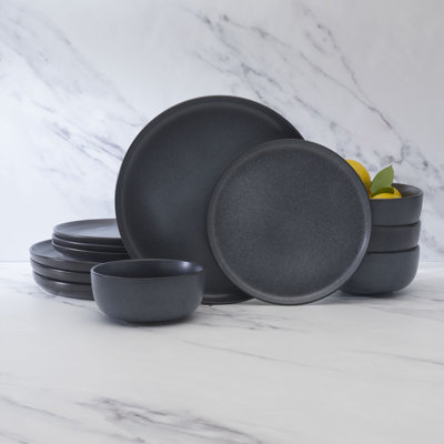 Mikasa Mayer 12-Piece Stoneware Dinnerware Set, Service for 4
