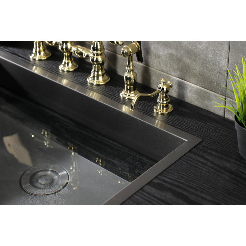 Distributeur de savon décoratif, Laiton poli