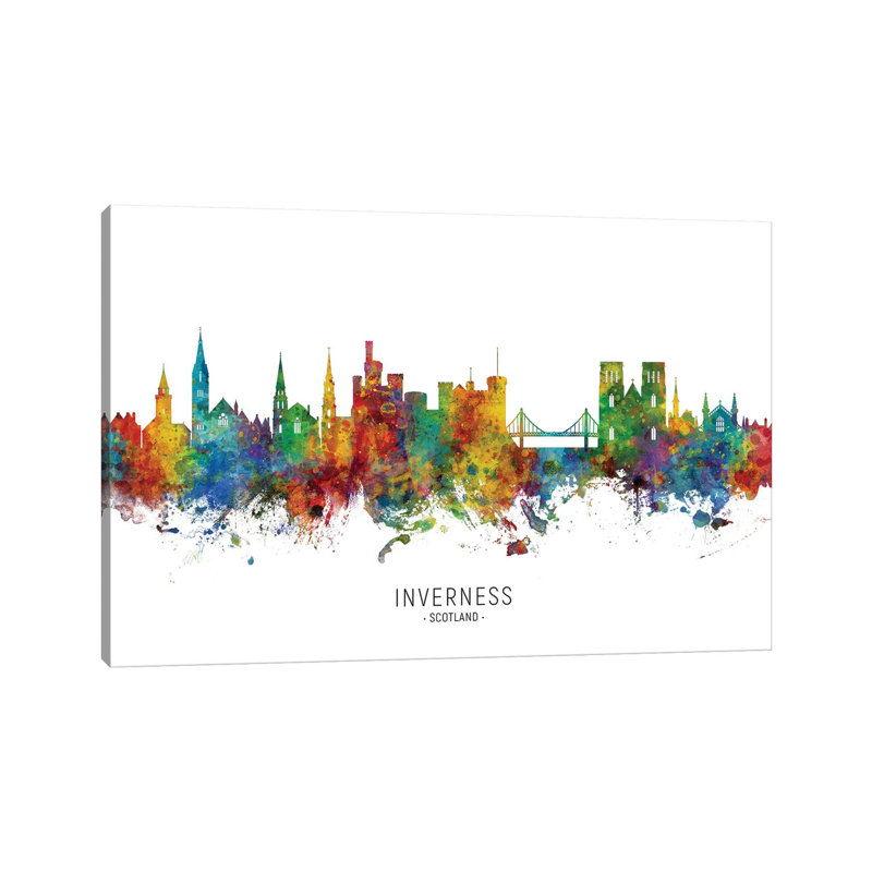 Inverness Scotland Skyline by Michael Tompsett - Wrapped Canvas Gallery-Wrapped Canvas Giclée, 30.48 cm H x 45.72 cm W
