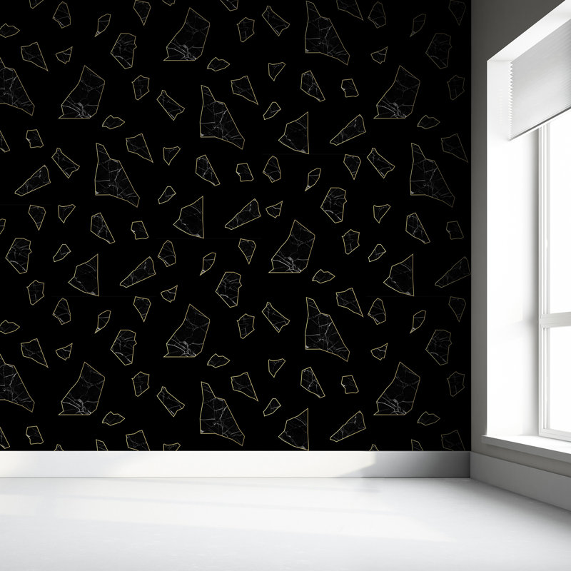 Dorinda 10m x 52cm Matte Paste the Wall Wallpaper Roll, Black