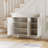 3-Tier Shoe Storage Cabinet With Doors, Farmhouse Shoe Rack With Adjustable Shelves & Side Cabinets, 42 Inch Tall Freestanding Organizer Cabinet Storage For Entryway Hallway Living Room Closet