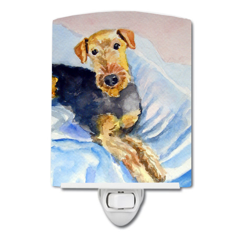 Cozy Airedale Terrier Ceramic Night Light