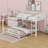 Kelvisha L-Shaped Metal Twin Over Full Size Bunk Bed-106342079