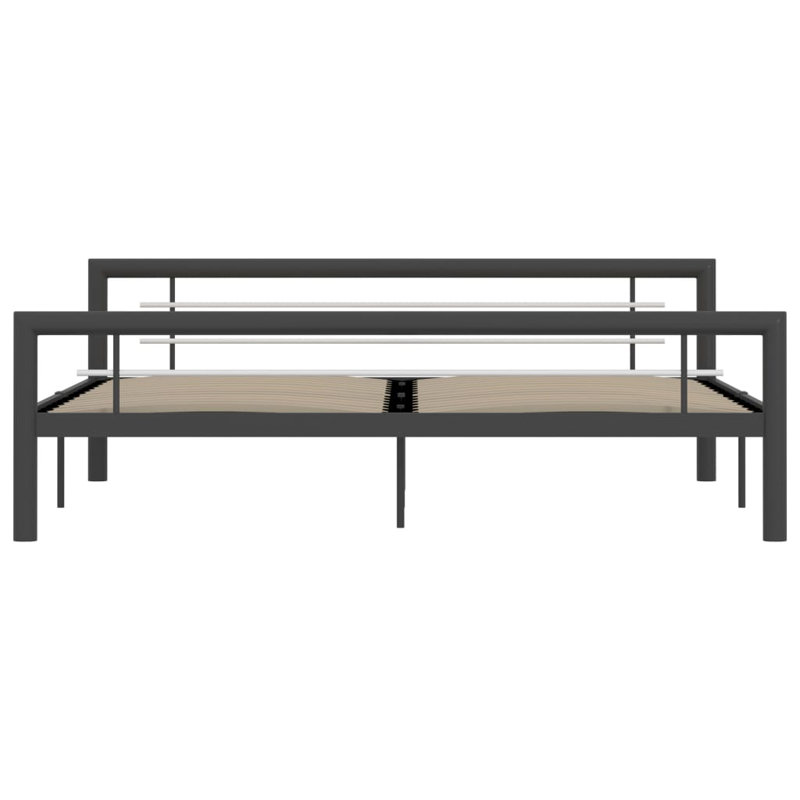 Andelina Metal Bed, grey and white, 180 x 200 cm