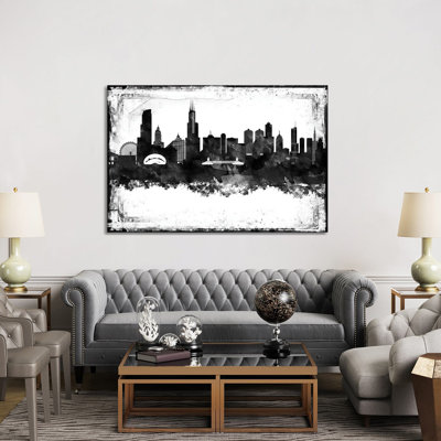 Chicago Skylines - Wrapped Canvas Painting