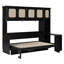 Lit escamotable mural avec bureau et armoires