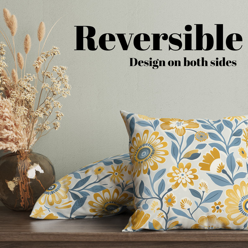 Josie Folk Maximalist Throw Pillow Cover, 16"H x 16"W