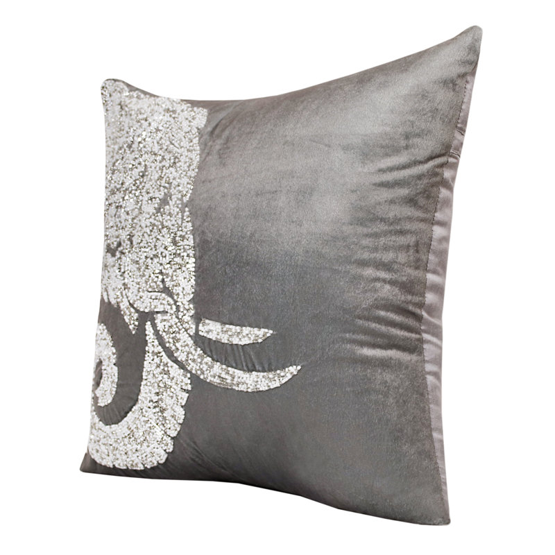 Housse et insert de coussin décoratif carré en mélange de polyester, Housse de coussin seulement - sans coussin