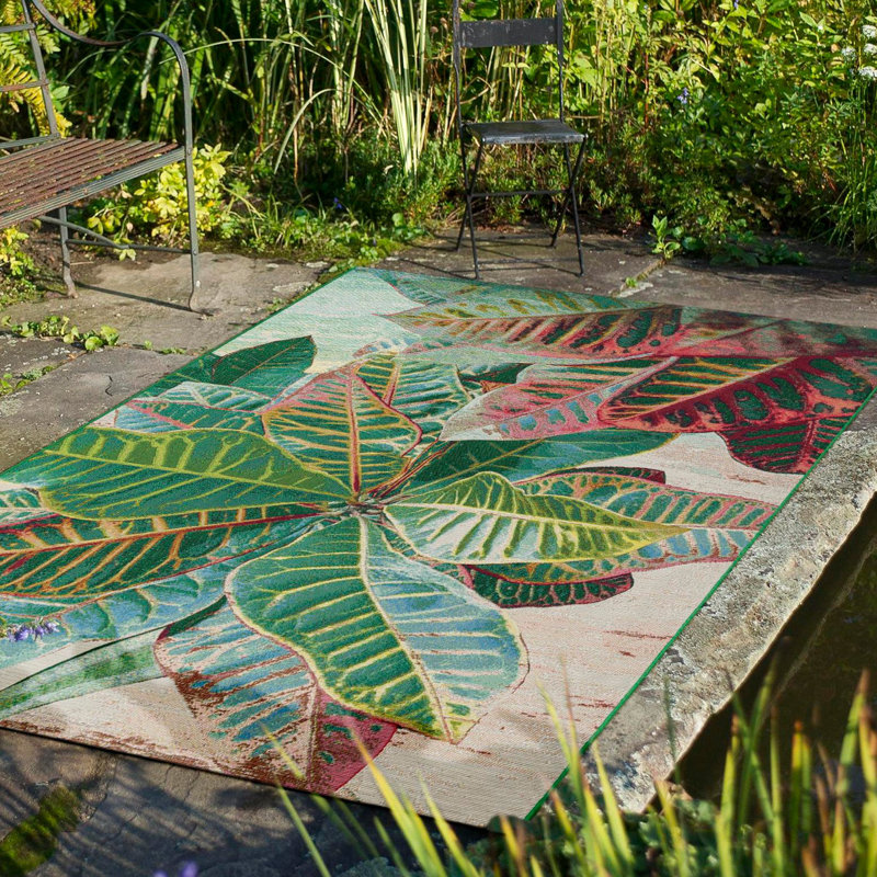 Tapis d'intérieur / extérieur tissé à la machine Firman, Rectangle 5 pi 3 po x 8 pi