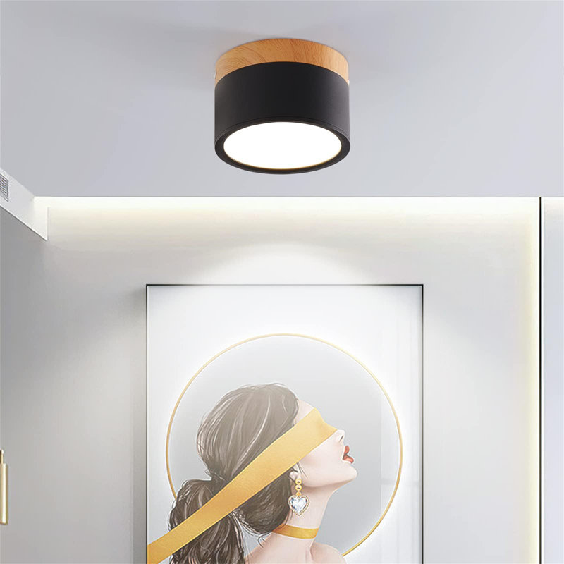 Flush Mount, Satin Black