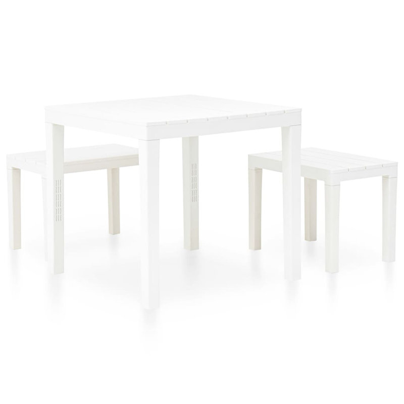 Jimenez Square 2 - Person Dining Set, White