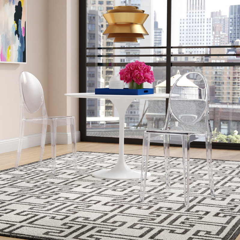 Clear Acrylic Modern Stackable Dining Side Chair
