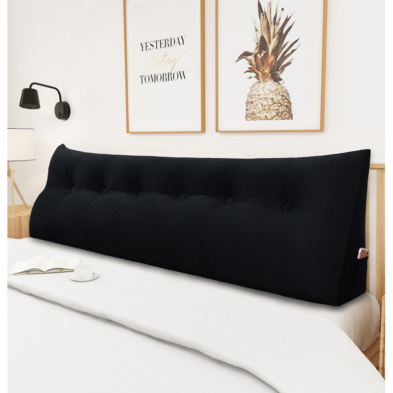 Wedge Reading Pillow, 50cm H x 180cm W, Black