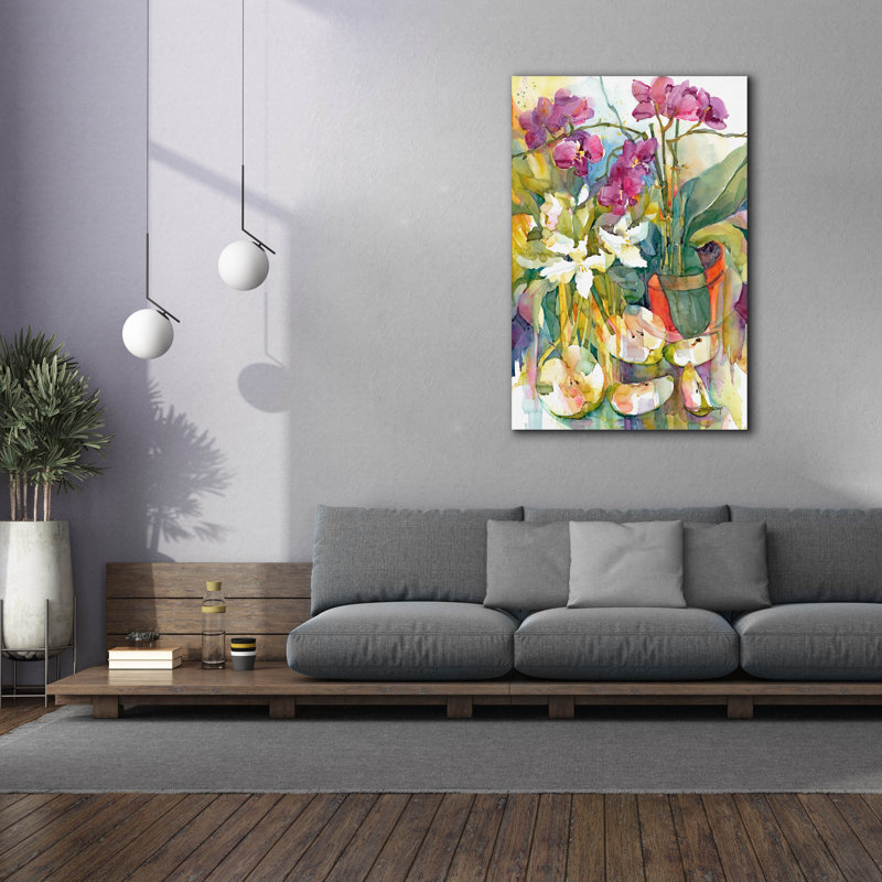 Art mural sur toile, "Apples & Orchids" par Annelein Beukenkamp, H 60 po x l 40 po x P 1,5 po